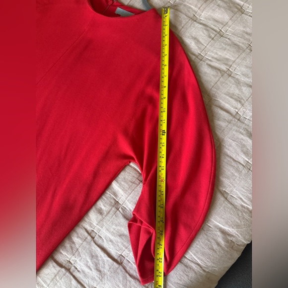 COS Red Draped Shift Dress - Picture 9 of 10